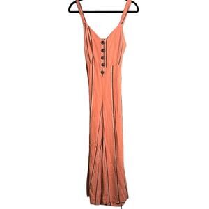 Urban Outfitters Dark Pink Jumpsuit Button Detail & Open Back Size XS